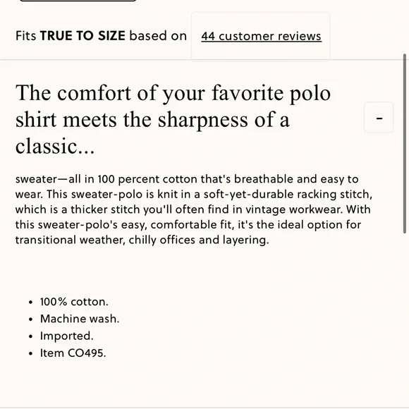J.Crew Cotton racking-stitch sweater-polo